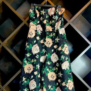 Floral strapless jumper romper
